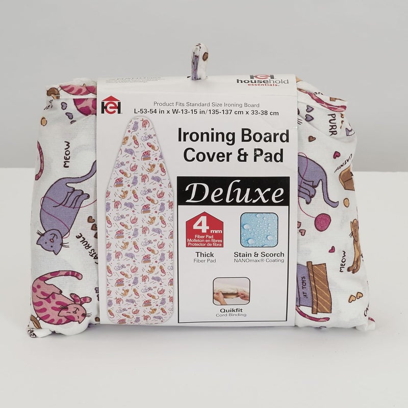 Household Essentials Deluxe Ironing Board Cover, Kool Kats - Image 2